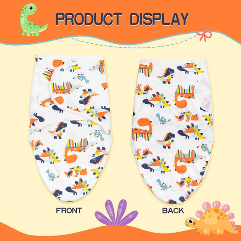 17-22 inch Reborn Baby Doll Clothes Swaddle Blanket Hat (Dinosaur Pattern) for Reborn Boy Baby Doll Clothing Adjustable