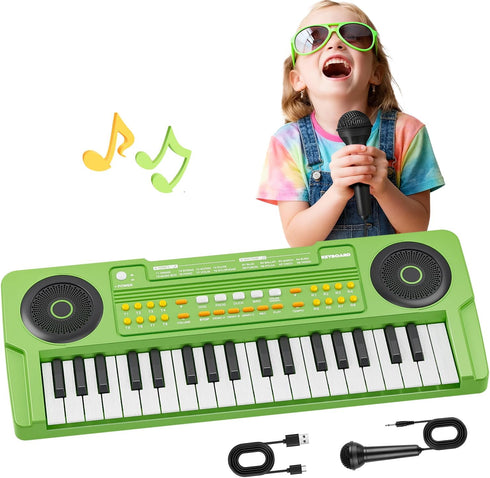 MusicForset Upgraded 37 Keys Kids Piano Keyboard Portable Toddler Music Toy Keyboard with