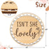 Set 1 10 Inches Huray Rayho Isn' t She Lovely Wooden Sign Little Girl Decor Boho Girls Room Wall Art Round Ratten Style