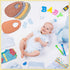 Frienda 8 Pcs Muslin Bibs, Baby Cotton Bandana Drool Bibs Bulk for Boys Girls Newborn, 6 Absorbent Layers