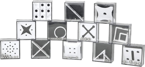 Party Favor Games Balance IQ - 12 Cube Puzzle Stocking Stuffers for Kids and Adults