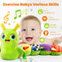 0-12 10 Tummy gogonova Baby Musical Caterpillar Toy Months, Washable Teething Rattle with Kids Songs, Infant Time Toy
