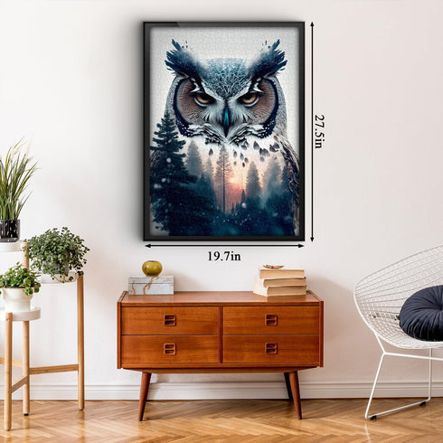 Owl Puzzles for Adults 1000 Pieces, Difficult Bird Challenging Jigsaw Puzzles as Bird Decor