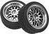 OD 2.55" Rubber Tires & Plastic Wheel Rims 12mm Hex Hub for HSP Tamiya HPI Kyosho Redcat 1/10 Cars
