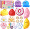 20Pcs Taba Squishy Pack Fidget Toys, Include Squishies Chick, Cat Paws, Hamster,