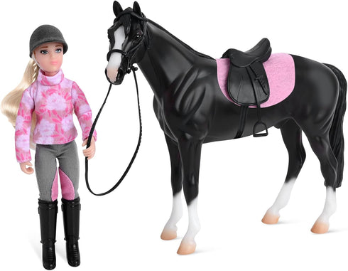 Breyer Freedom Series English Horse and Rider Figurine - Premium 1:12 Scale