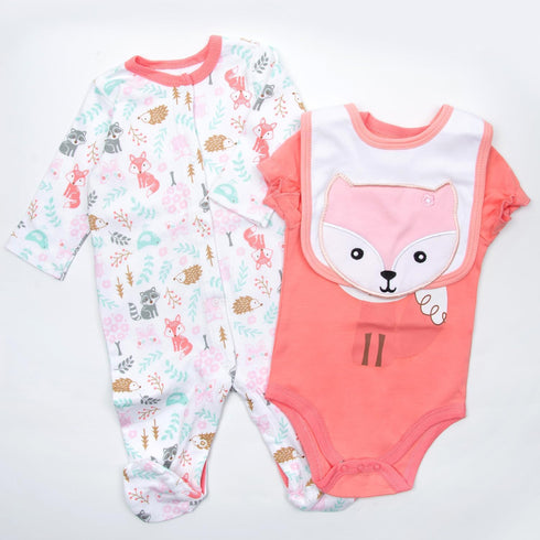 Reborn Girl Doll Clothes Red Fox Suit, Matching Outfit Accessories for 20-22 inch Reborn Baby Doll, 3pcs