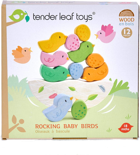 12 18m+ Tender Leaf Toys - Rocking Baby Birds - Piece Balance Toy - STEM Toy - Early Learning to Develop Strategic