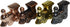 Set 4 Regal Games - Mexican Train Domino Replacement Metal Marker Trains - for Mexican Train Domino Game - Gold, White