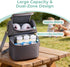 Gemdom Pack, 6 Breast Cooler Travel Bag with Ice Fits Baby Bottles, Insulated Bottle Storage Cooler Bag, Double Layer