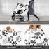 Zhbvncp Dog Paw Print Black White Baby Car Seat Cover & Breastfeeding Nursing Cover - Breathable Stretch Fabric