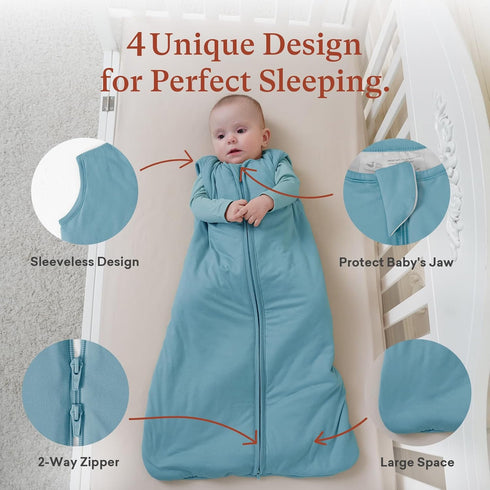 1.0 024 Sleep Sack TOG for Babies, Soft Wearable Blanket for Months, Toddler-Friendly Roomy Fit