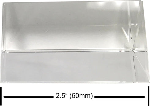 Amlong Crystal 2.5 inch Optical Glass Triangular Prism for Teaching Light Spectrum Physics and Photography