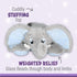 1i4 Group Jumbo Weighted Hugs by Warm Pals – Elephant – 4lbs – Cozy Microwavable Plush Toy