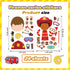 24 Sheets Firefighter Stickers for Kids, Make-a-face Fireman Themed Party Favor Craft Supplies