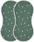 Qinllo Muslin Burp Cloths Golf Green Print Cotton Baby Burp Cloths 2 Pack