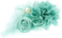 My Lello Shabby Fabric Flower Cluster Headband for Baby, Infant, Toddler, Girl, Stretchy Elastic Aqua