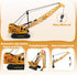 3-12 Diecast Crane Truck Toy for Boys Ages Metal Construction Toy Truck with Manual Lifting Arm Heavy Duty Toy Crane
