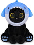 Shark Plush Stuffed Cat, 8inches Black Cat Plush with Blue Shark Hood