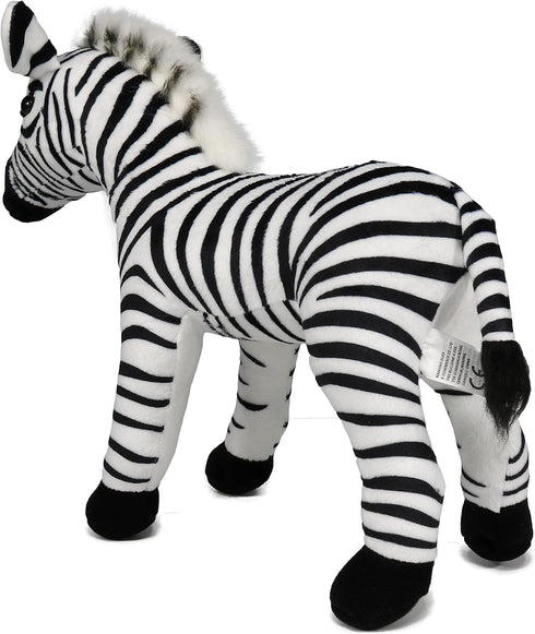 Ice King Bear Plush Toy, 11 Inches, Wild Animal Stuffed Animals Zoo Family (Zebra)