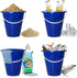 Holady Summer Accessory(4 Pack) Large Sand Beach Buckets Pail,Sand Bucket Water Bucket for Beach Fun Great Party