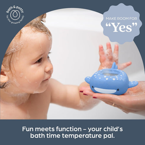 Dreambaby Whale Shark USB Rechargeable Baby Bath Thermometer - Instant Read, Digital Room and Baby Bathtub Water Fun