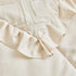 Set 3 Mini Crib Bedding Pieces Baby Boho Quilted Tufted Ruffles Comforter with Fitted Sheet and Ruffled Bed Skirt