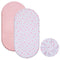 Fanfanwin 2 Pack Flannel Baby Bassinet Sheets 33 x 16 Inches Pink and