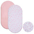 Fanfanwin 2 Pack Flannel Baby Bassinet Sheets 33 x 16 Inches Pink and