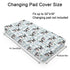 Cow Boho Leaves Changing Pad Covers Spring Farm Animals Leaves Changing Pad Cover Sheets for Boy Girl Cow Plaids Soft Breathable Stretchy Baby Diaper Changing Table Mat Cover 32''x16''