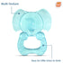 Elfy-Yummy 3m+ RaZbaby Teether: Teething Relief Toy - Elephant Design, Medical Grade Silicone with Ultra Soft Bristle