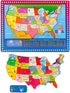 Wondertoys 46 Pieces Wooden USA Map Puzzle - Educational Geography Puzzles for Kids, US Map Puzzle for Boy Girl