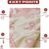 Cozy 30x40 Bow Blanket Pink Bows Soft Throw Blanket Reversible Premium Fabric for Best Comfort