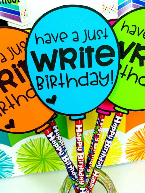 Fun Express Happy Birthday Pencils, Bulk Set of 24 for Teachers and Students, Classroom Supplies, Rewards, Party Favors