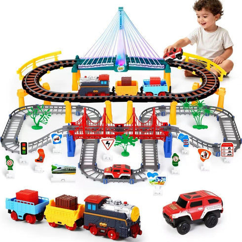 Letapapa Electric Train Set for Kids Ages 4-8, Christmas Birthday Gifts for