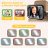 7 360 Baby Car Mirror with Light, RGB Light Rear Facing Baby Car Seat Mirror with Remote Control Rechargeable Rotation