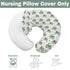Watercolor Green Tractors Baby Nursing Pillow Covers for Boy Girl Farm Tractors Boho Leaves Nursery Feeding Pillowcase