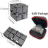 FUFUYOU Infinity Cube Fidget Toys Anxiety Stress Relief Toys for Men Aluminum Alloy Material (Gray)