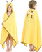 Style Quarters Yellow Bee Hooded Towel for Kids Soft Cotton, Embroidered, Absorbent