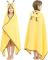 Style Quarters Yellow Bee Hooded Towel for Kids Soft Cotton, Embroidered, Absorbent