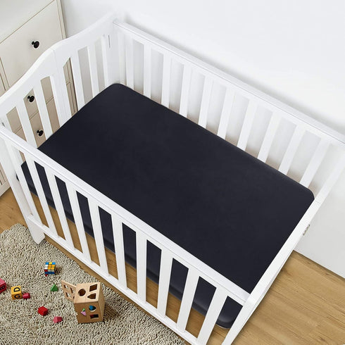 Pack (39"x27"x5") Satin and Play Sheet Fitted, Soft & Silky Mini Crib Mattress Sheet for Boys and Girls, Satin Playard