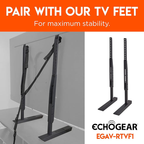 ECHOGEAR 90 TV Safety Straps for Big TVs Heavy-Duty Anti-Tip Anchors for TVs Up to Secure to Wall or Furniture