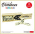 Set, 28-Piece Set ERLLE - Dominoes Premium Classic Double Six Domino with Wooden Case, Family & Kids Board Game