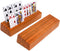 Card Deck Stand Set of 2 | Playing Cards Holder for Kids & Adults, Wood Racks for Organizing Cards