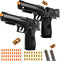 2 Pack Shell Ejecting Toy Gun - Semi-Automatic Handgun with Shell Ejection