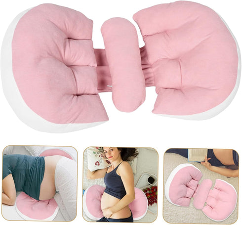 Kisangel U Shaped Pregnancy Pillow for Side Sleeping Multifunctional Maternity Support for Belly and Back Pain Relief