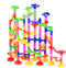 Gifts2U Marble Run Toy - 130Pcs Educational Construction Maze Block Toy Set with Glass Marbles for Kids
