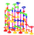 Gifts2U Marble Run Toy - 130Pcs Educational Construction Maze Block Toy Set with Glass Marbles for Kids