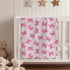 Cstdyfrv Summer 60x80in Watercolor Crab Striped Baby Blankets for Boys Girls Pink Crabs Sea Ocean Coastal Swaddle