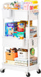 SUNALLY Baby Diaper Caddy Cart, 3 Tier Rolling Diaper Cart with Lockable